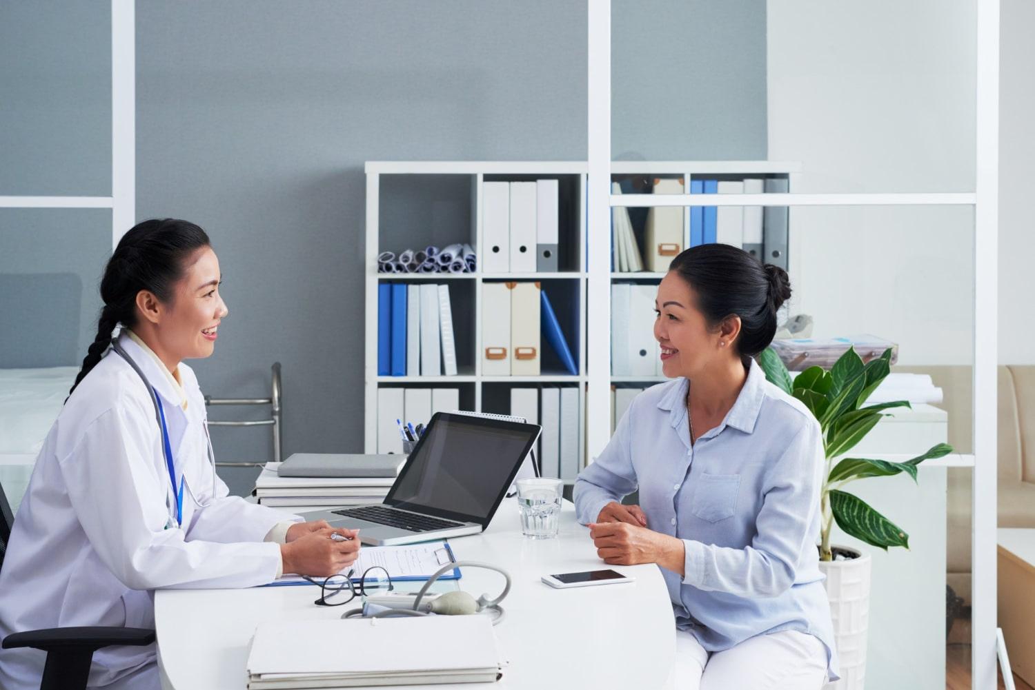 Doctor consultation for health screening results at Klinik Dr Care